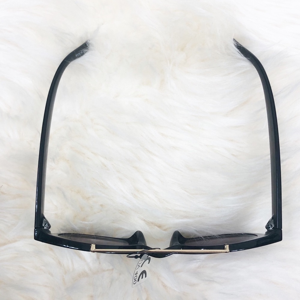 New Black Gold Metal Bridge Designer Sunglasses - Picture 6 of 7